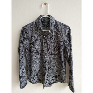 EUC Ralph Lauren Petite Medium non-iron blous